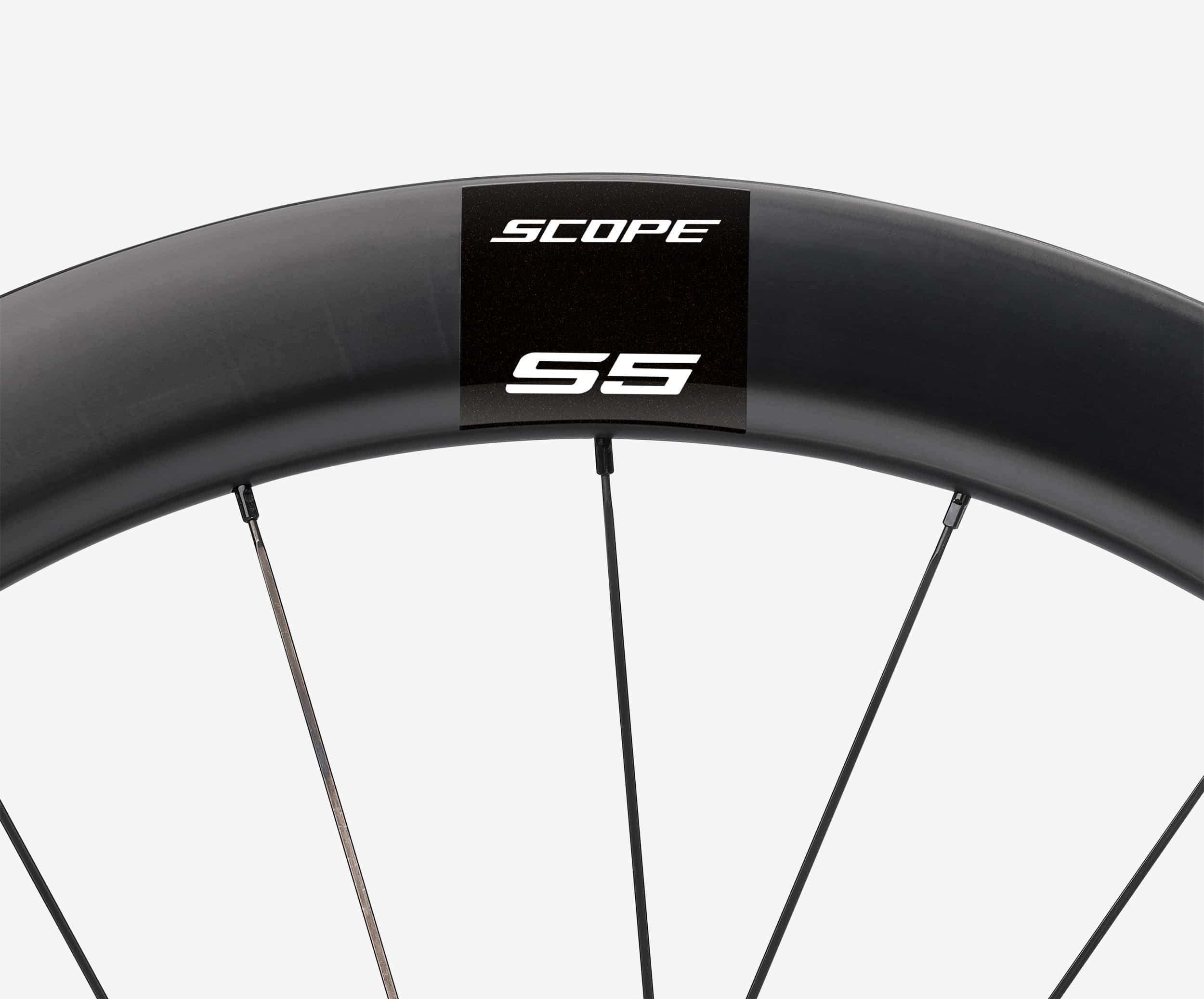 Scope(スコープ)R4 Disc ブラックデカール チューブレスレディ カンパ ホイールセット